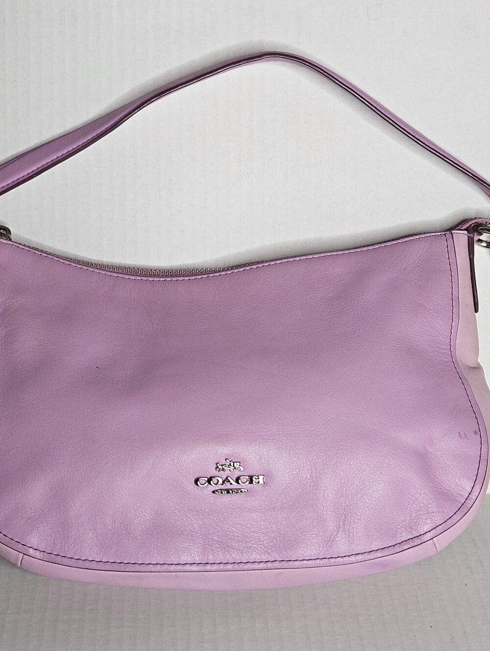Coach Lavender Leather Shoulder Bag Y2K